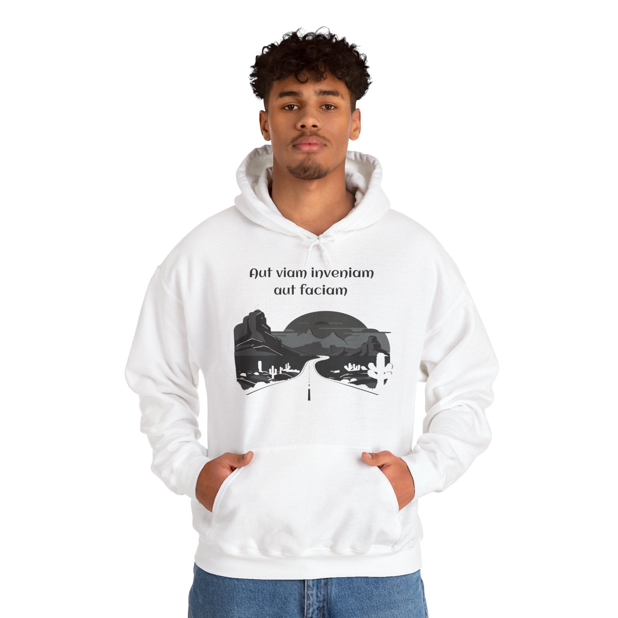 Inspirational Quote Hoodie - Unisex Heavy Blend™ Sweatshirt, Motivational Gift, Cozy Pullover, Adventure Apparel, Perfect for Travel