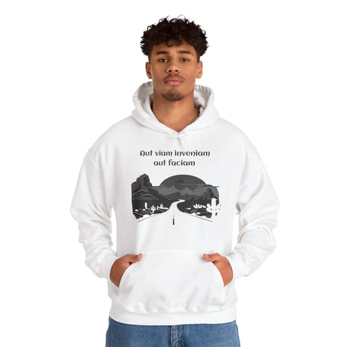 Inspirational Quote Hoodie - Unisex Heavy Blend™ Sweatshirt, Motivational Gift, Cozy Pullover, Adventure Apparel, Perfect for Travel