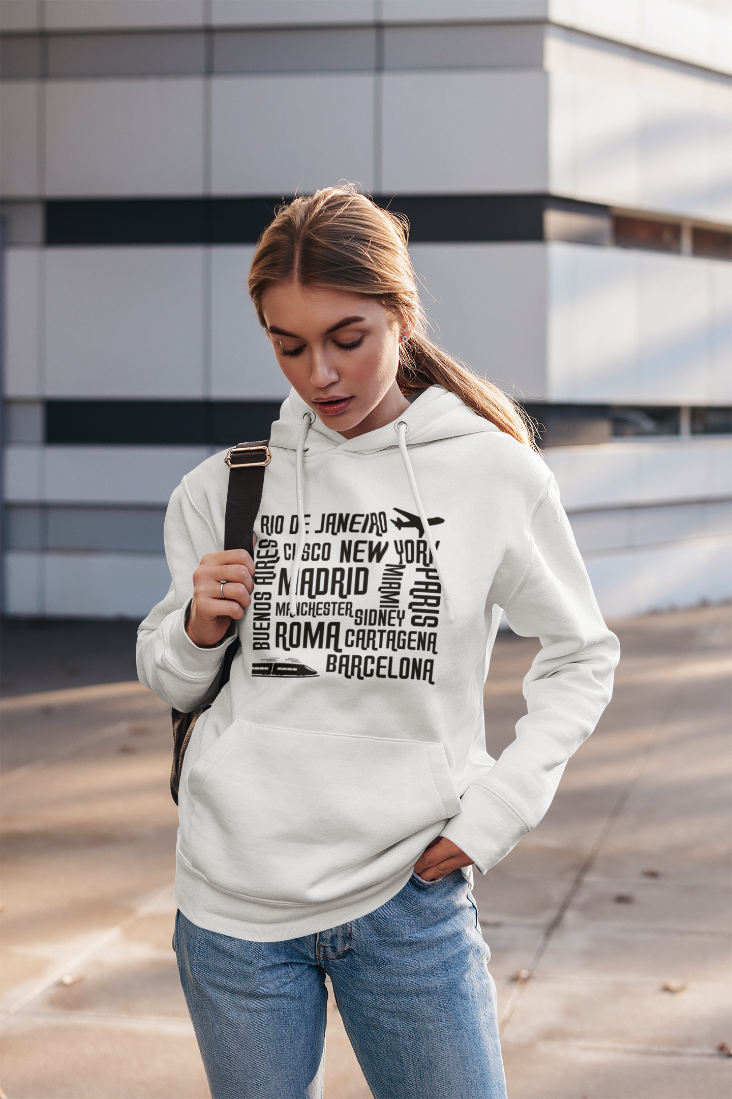 Travel City Names Hooded Sweatshirt, Comfortable Travel Apparel, Unisex Travel Hoodie, Perfect Gift for Travelers, Adventurer's Fashion