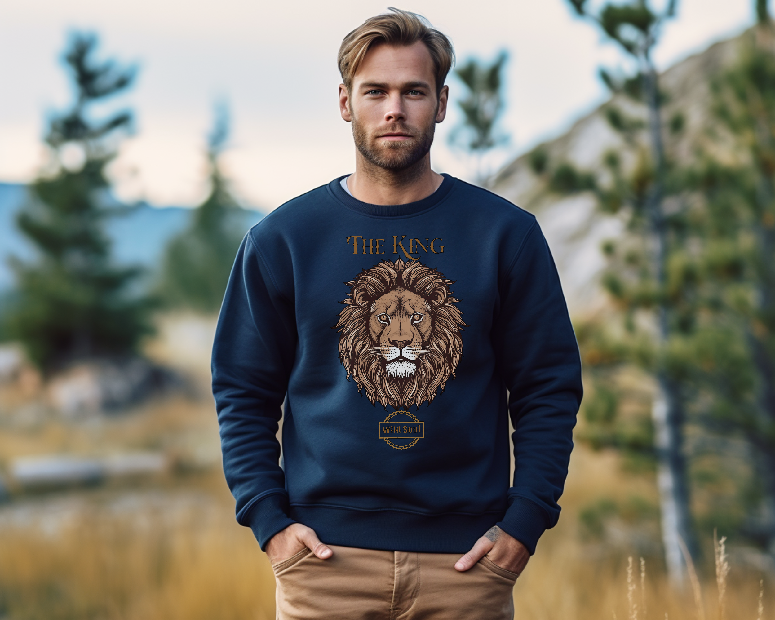 King of the Jungle Sweatshirt - Unisex Crewneck, Wild Soul, Wildlife Gift, Animal Lover Apparel, Cozy Casual Wear