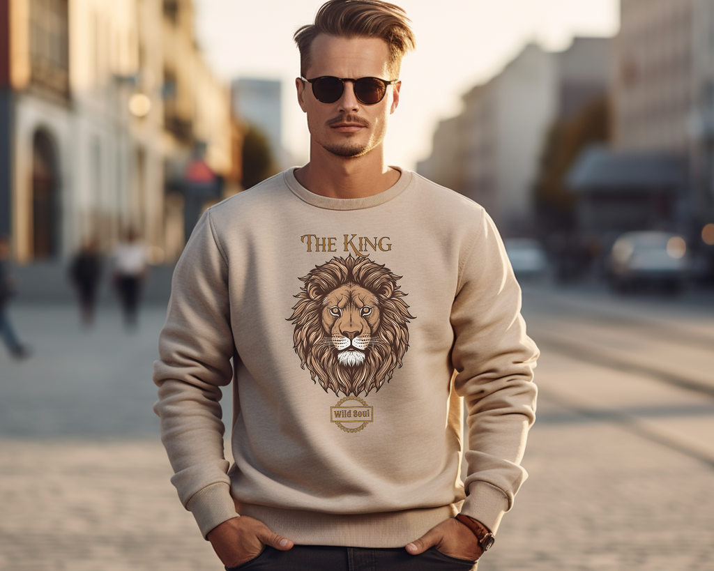 King of the Jungle Sweatshirt - Unisex Crewneck, Wild Soul, Wildlife Gift, Animal Lover Apparel, Cozy Casual Wear
