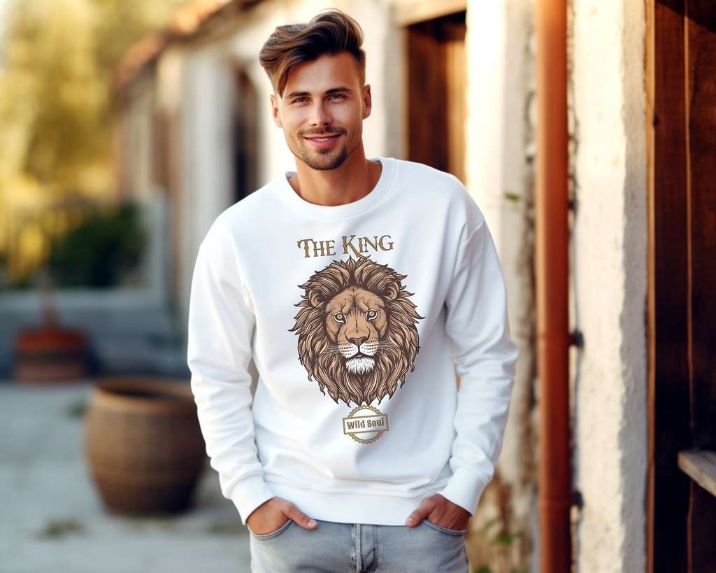 King of the Jungle Sweatshirt - Unisex Crewneck, Wild Soul, Wildlife Gift, Animal Lover Apparel, Cozy Casual Wear
